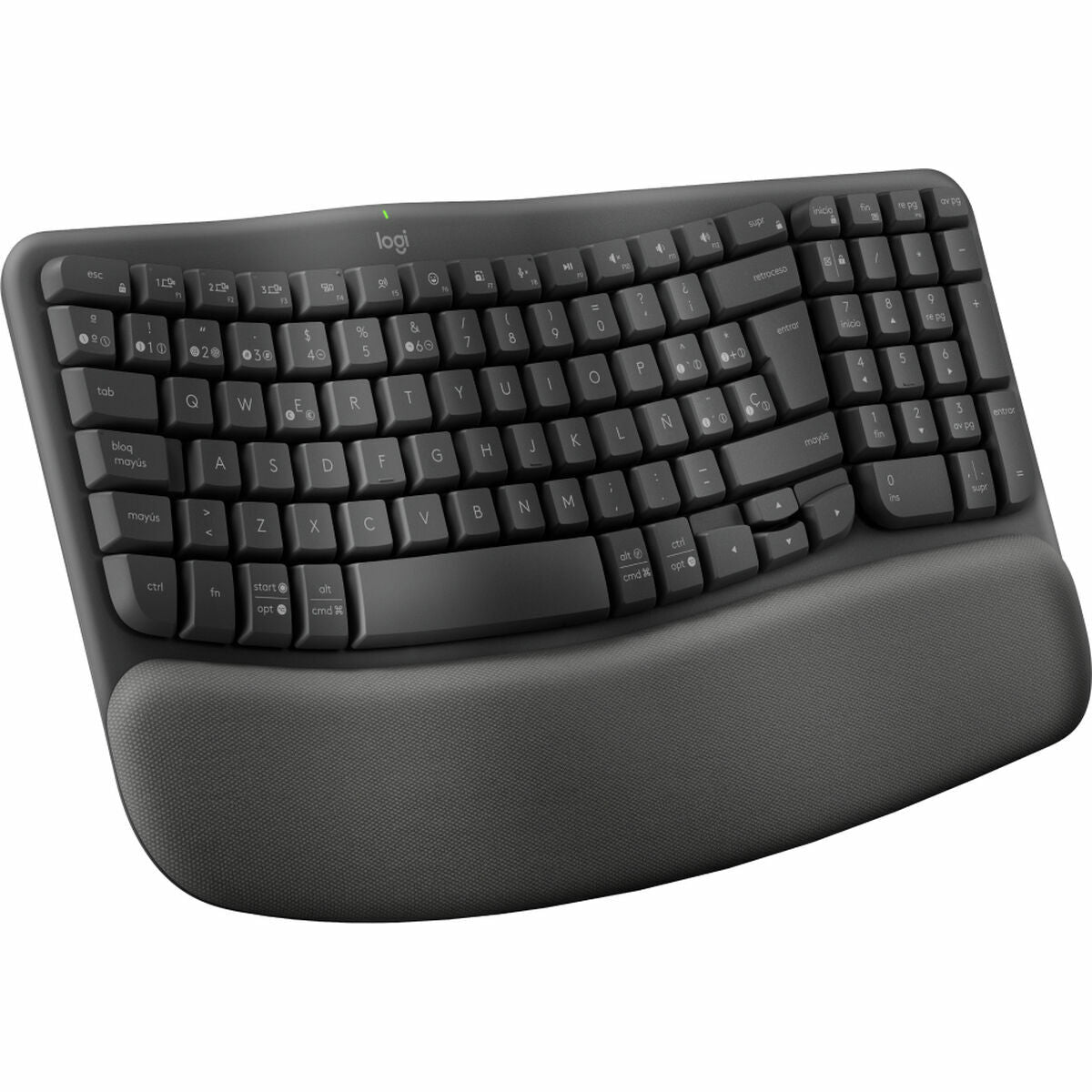 Keyboard and Mouse Logitech Graphite Steel Spanish Qwerty