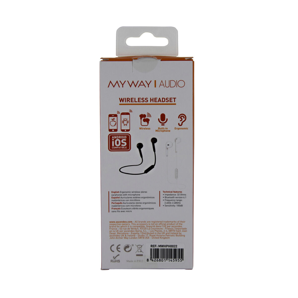 Headphones with Microphone Myway Black