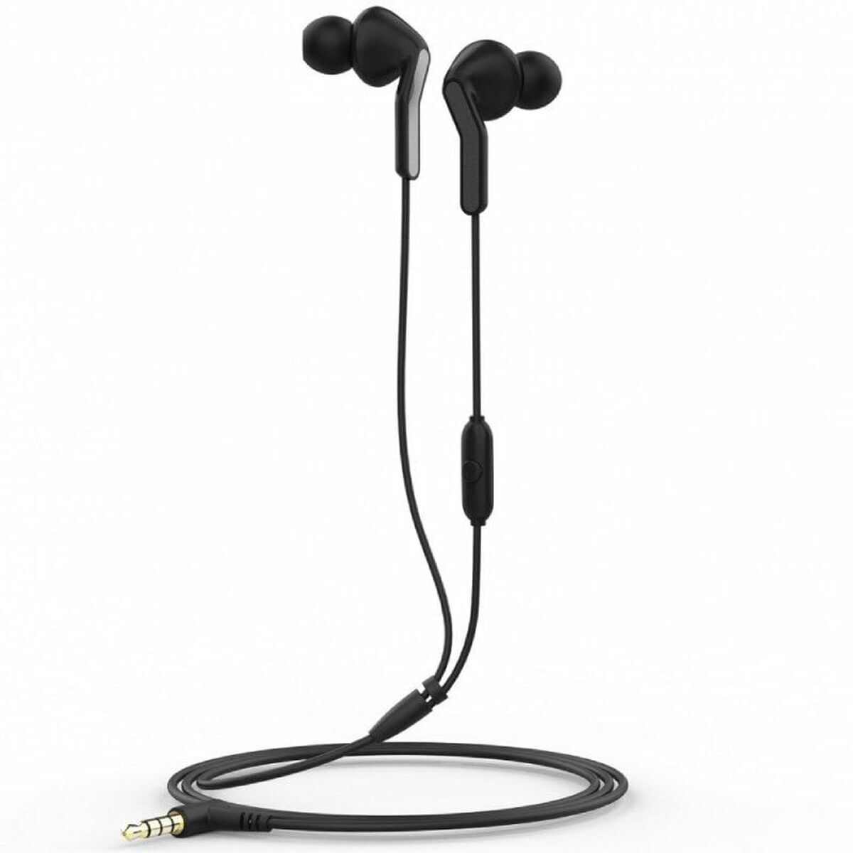 Headphones with Microphone Muvit E57 Black