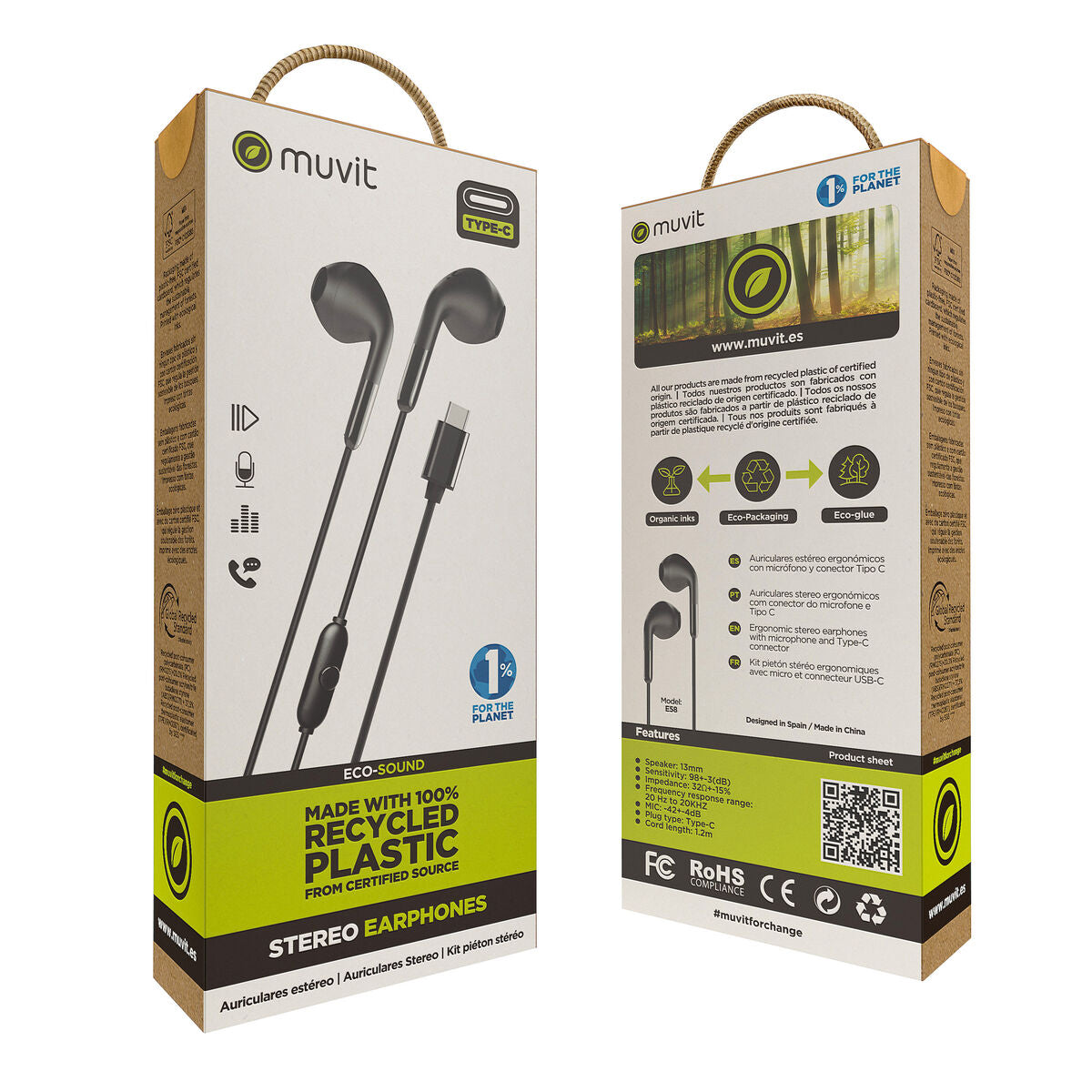 Headphones Muvit for Change E58