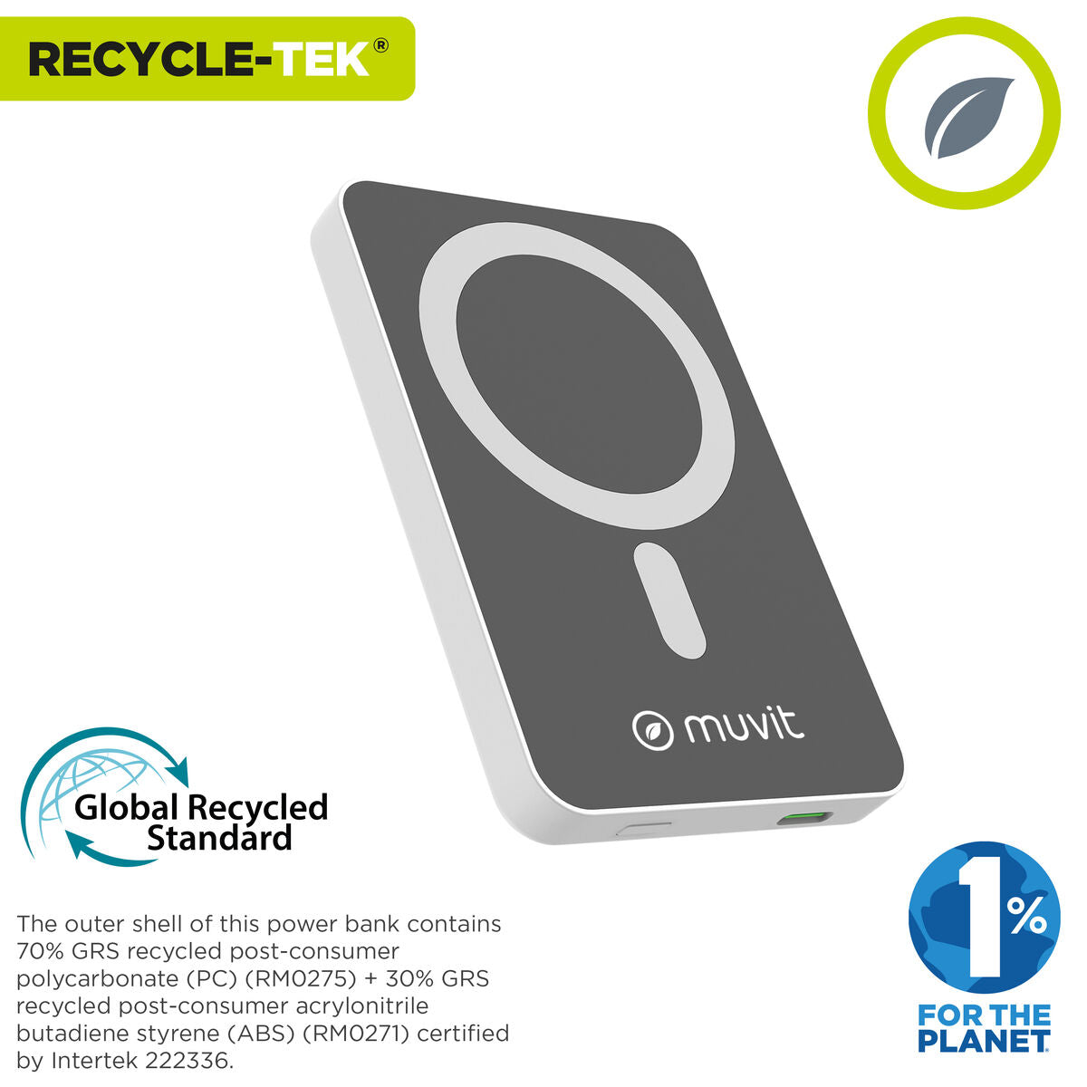 Powerbank Muvit for Change DP51AQ-R White 5000 mAh