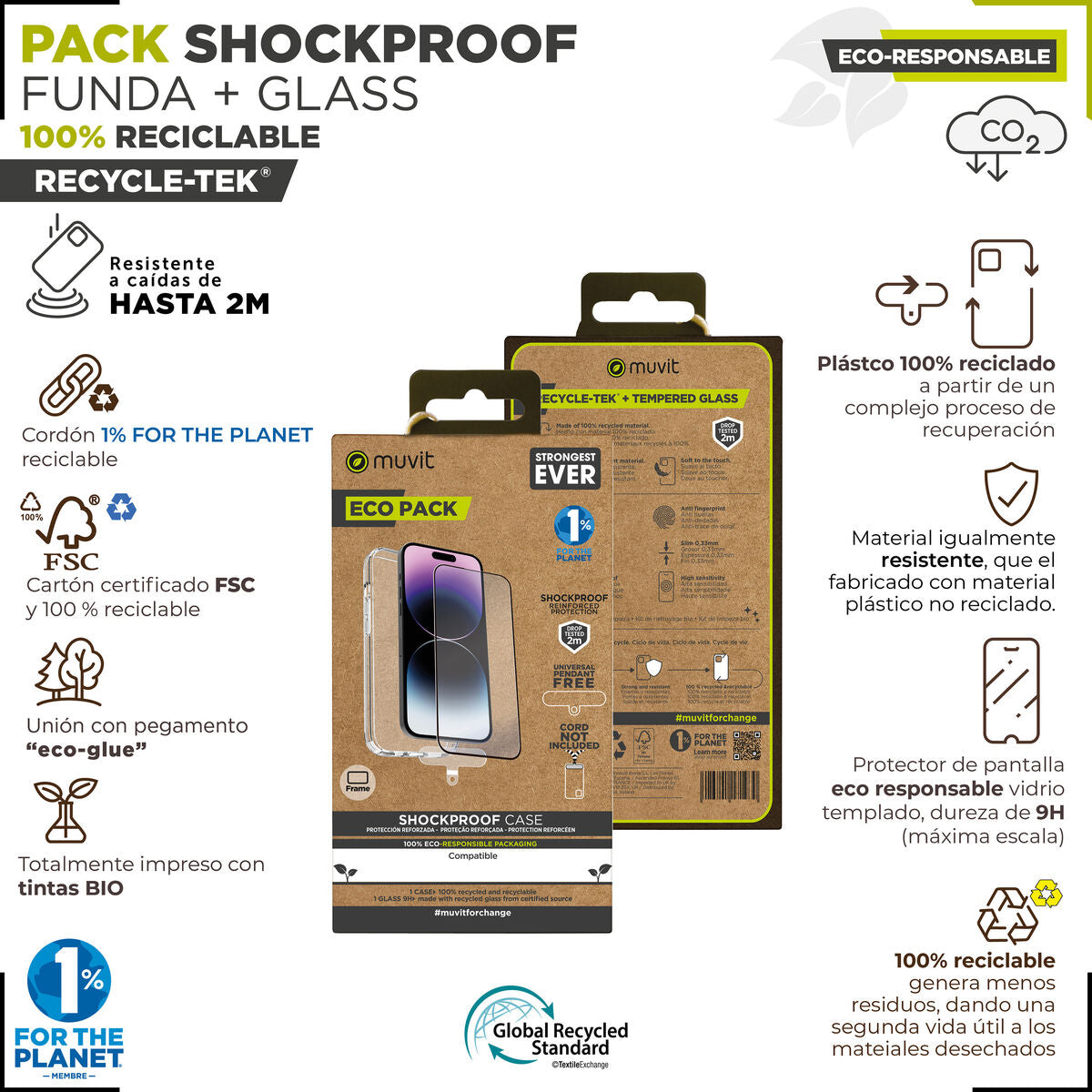 Mobile Case and Protector Muvit for Change iPhone 15 Pro Max