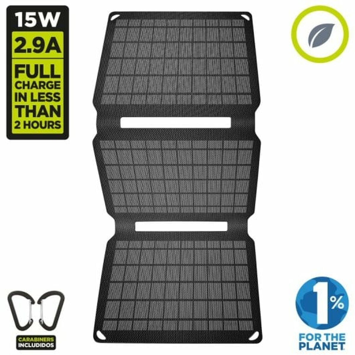 Solar charger Muvit 15W SOLAR CHARGER Black 15 W