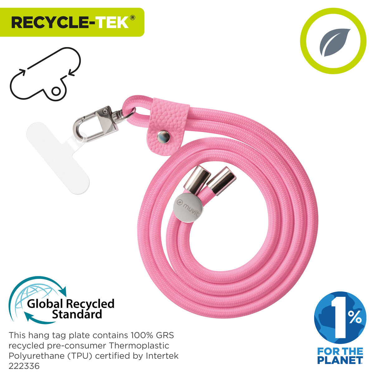 Mobile Phone Lanyard Muvit for Change Pink