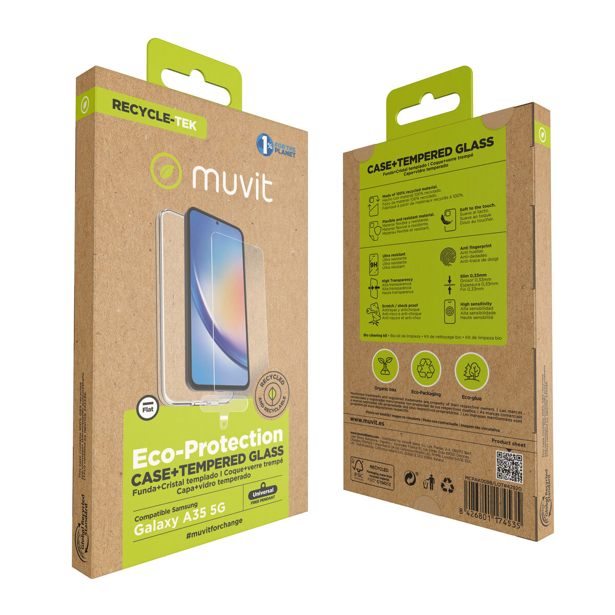 Mobile Case and Protector Muvit for Change Samsung Galaxy A35 5G Samsung Galaxy A34 5G