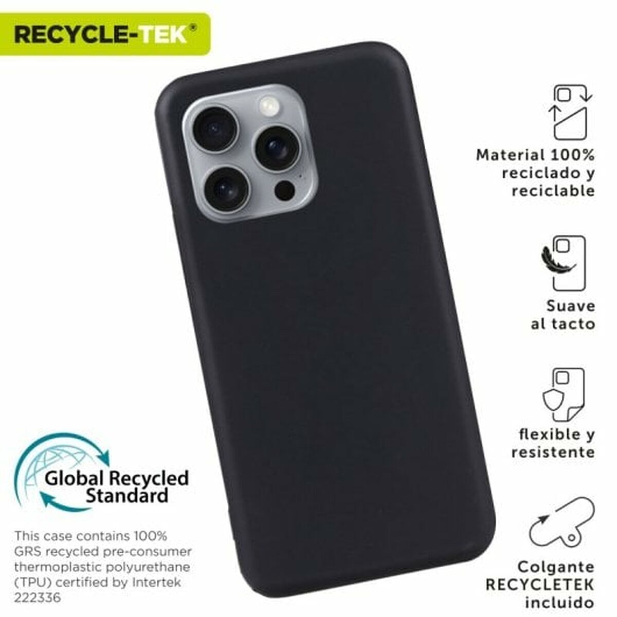 Mobile cover Muvit iPhone 16 Pro Black