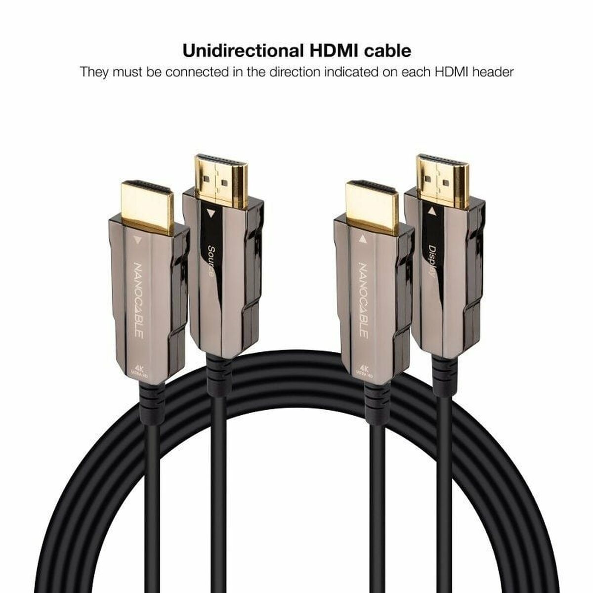 HDMI Cable NANOCABLE 10.15.2099 Black 100 m