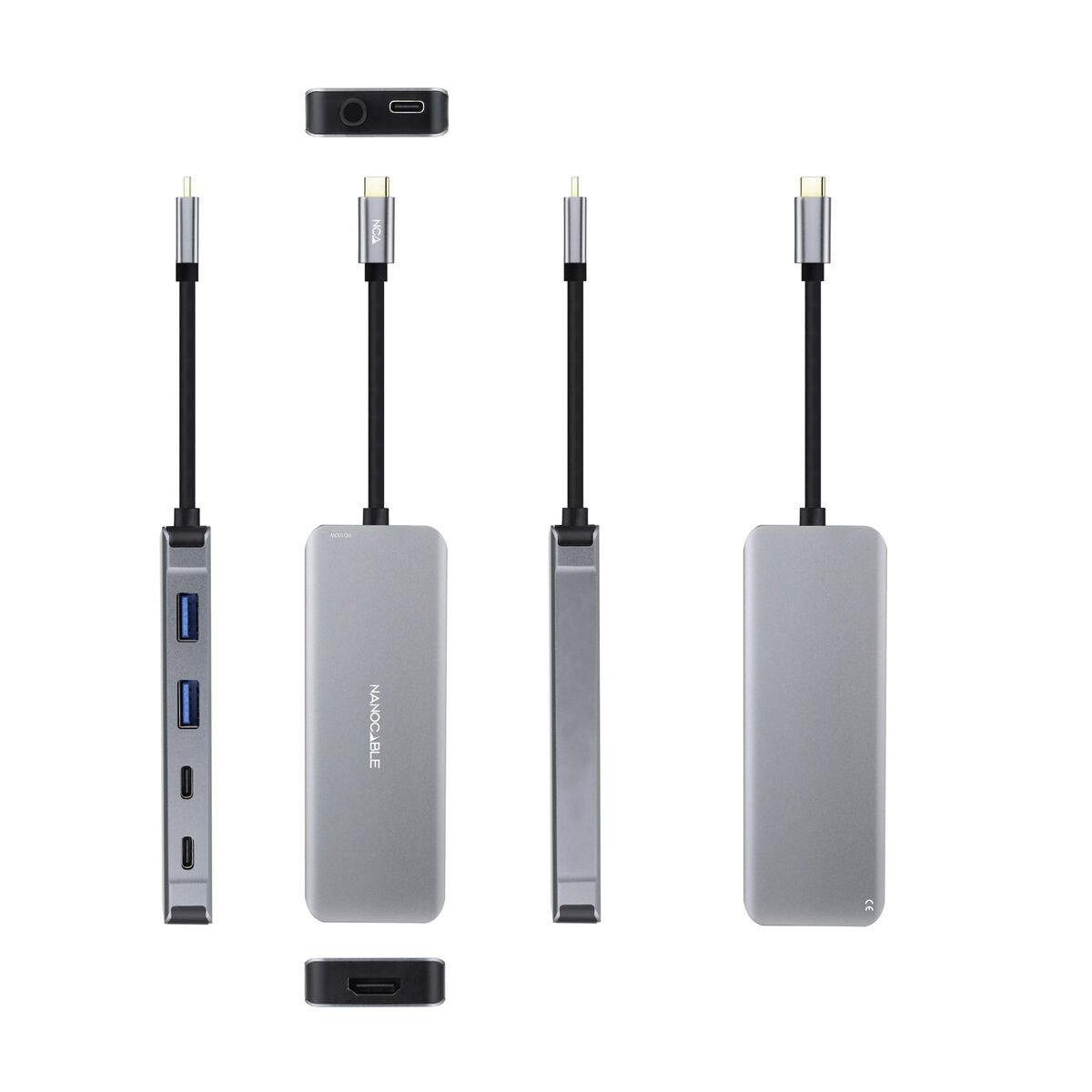 USB Hub NANOCABLE 10.16.1006 Grey (1 Unit)