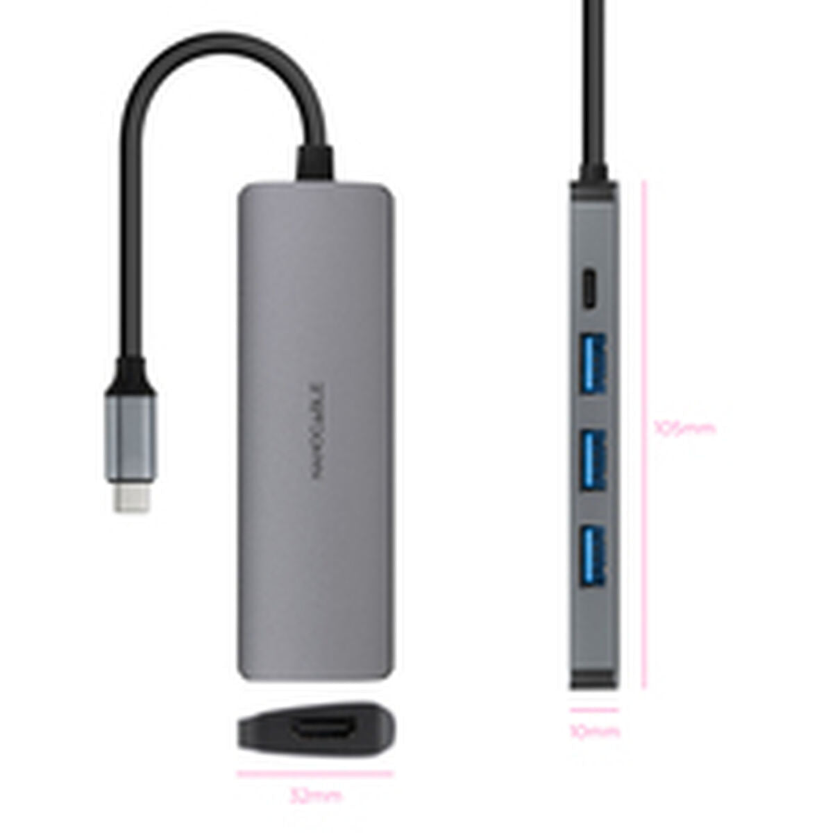 USB Hub NANOCABLE 10.16.4605