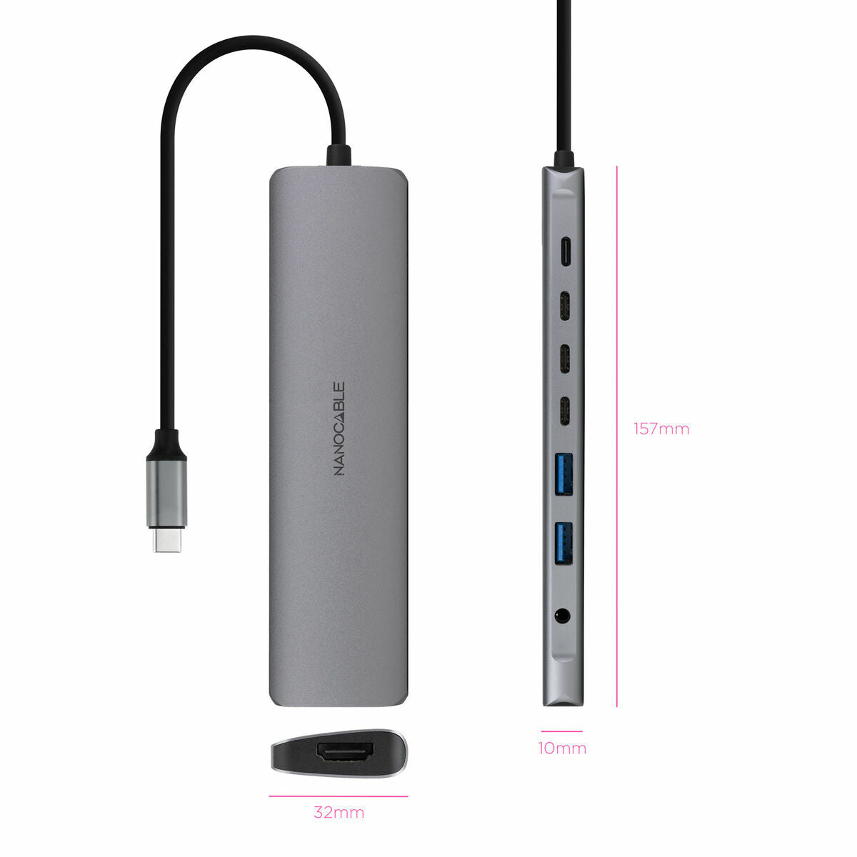 USB Hub NANOCABLE 10.16.4608