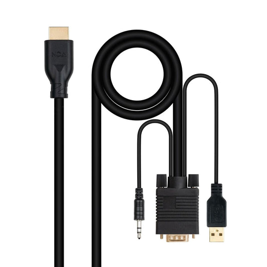 VGA Cable NANOCABLE 10.15.4612 1,8 m Black