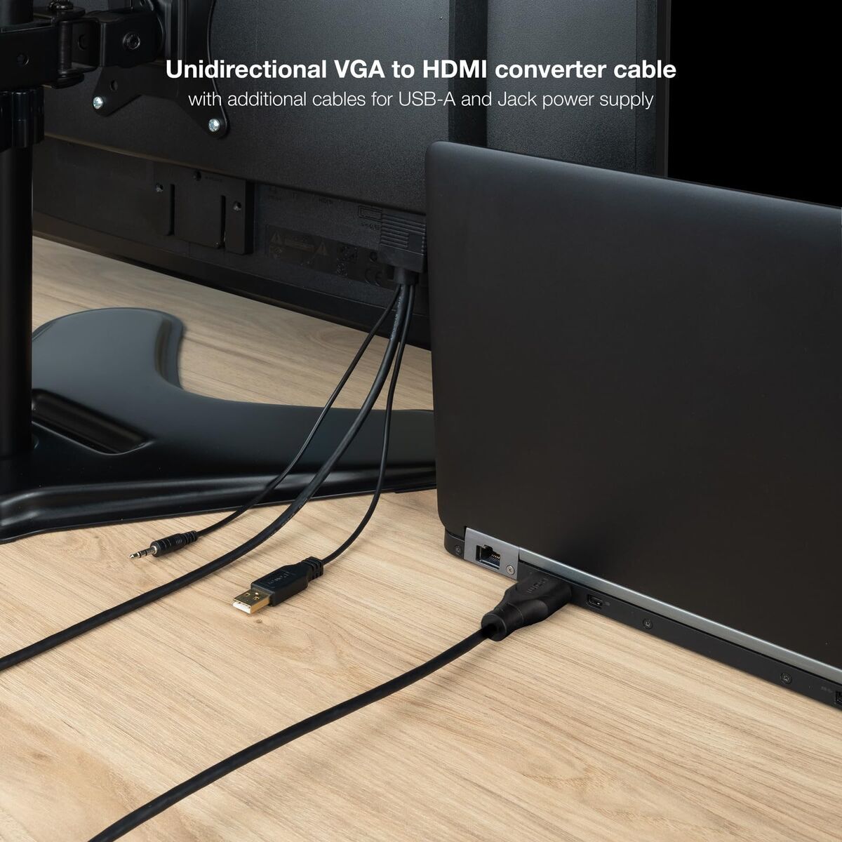 VGA Cable NANOCABLE 10.15.4612 1,8 m Black