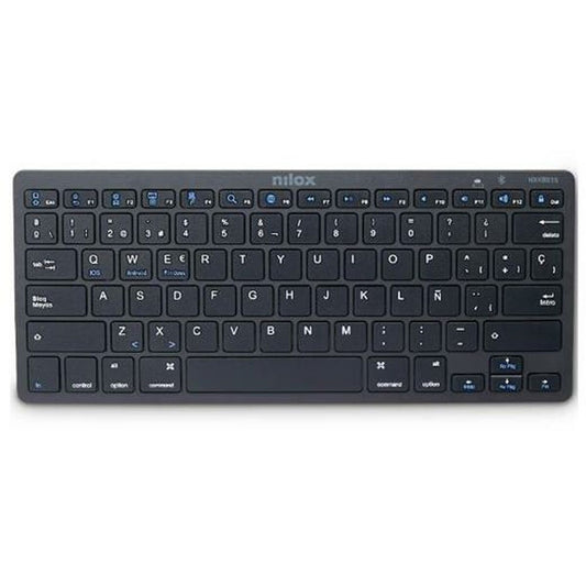 Keyboard Nilox NXKB01B Black Spanish Qwerty