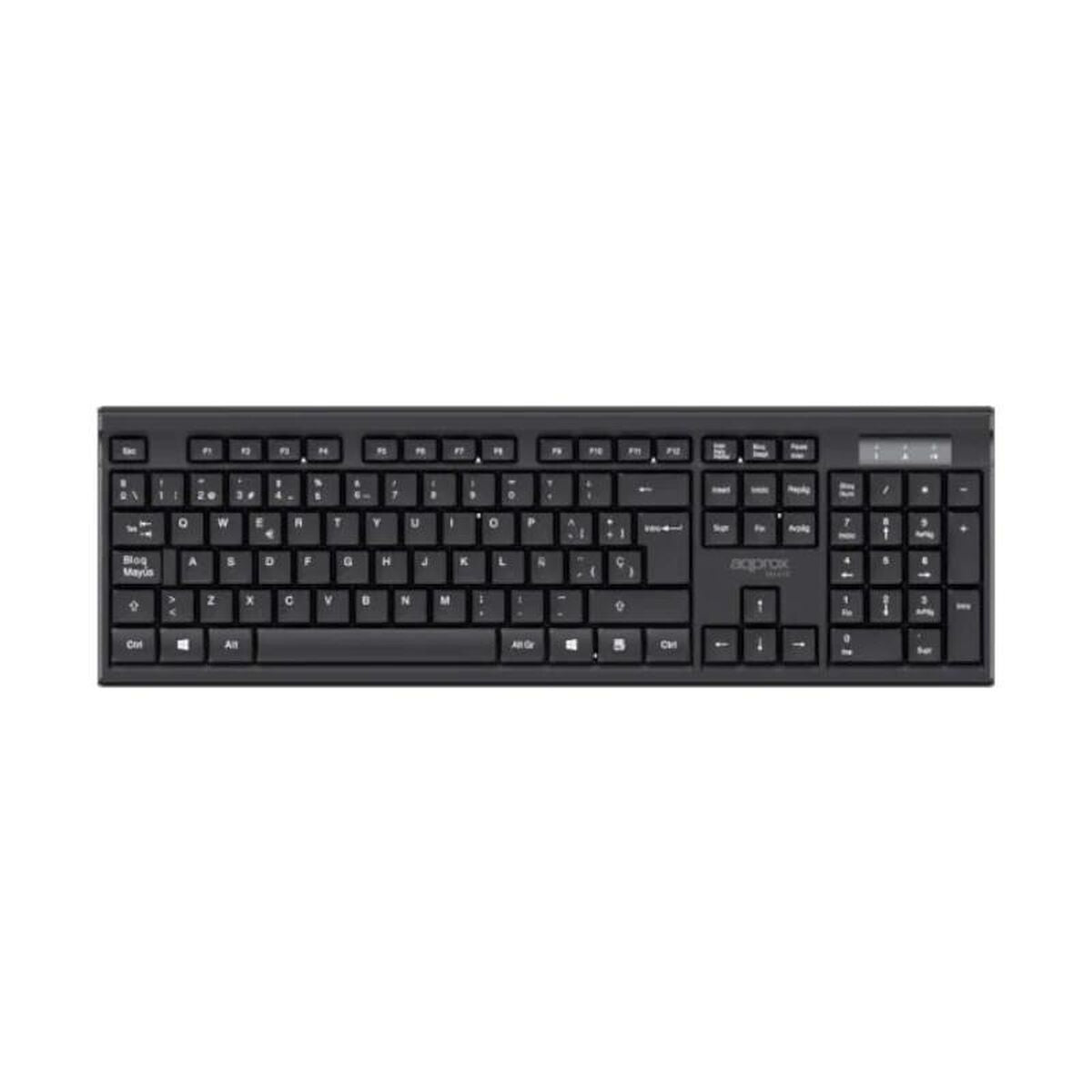 Keyboard and Mouse approx! MX410 Black Spanish Spanish Qwerty (2 Units)