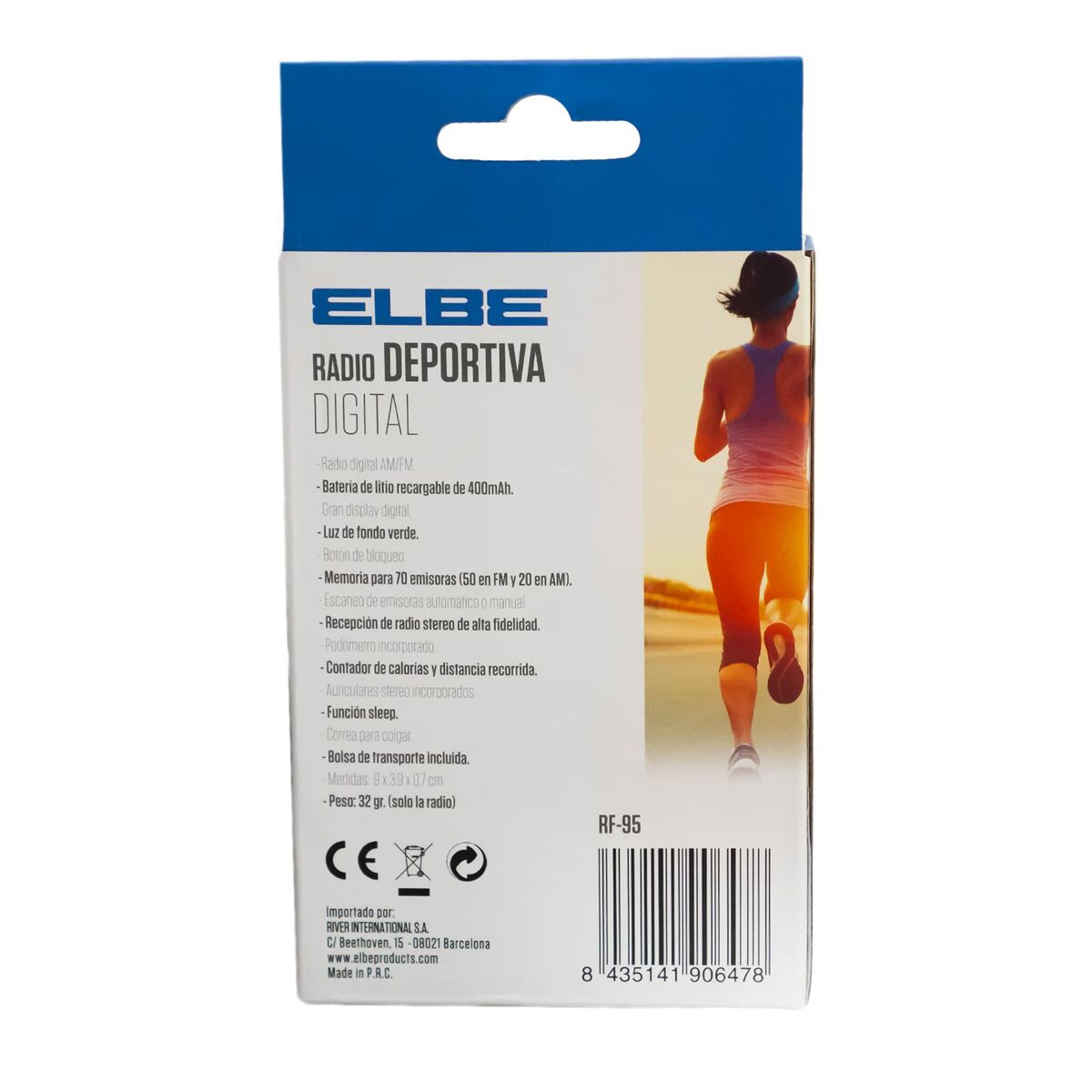 Portable Digital Radio ELBE RF95 Sporting AM/FM Dark grey