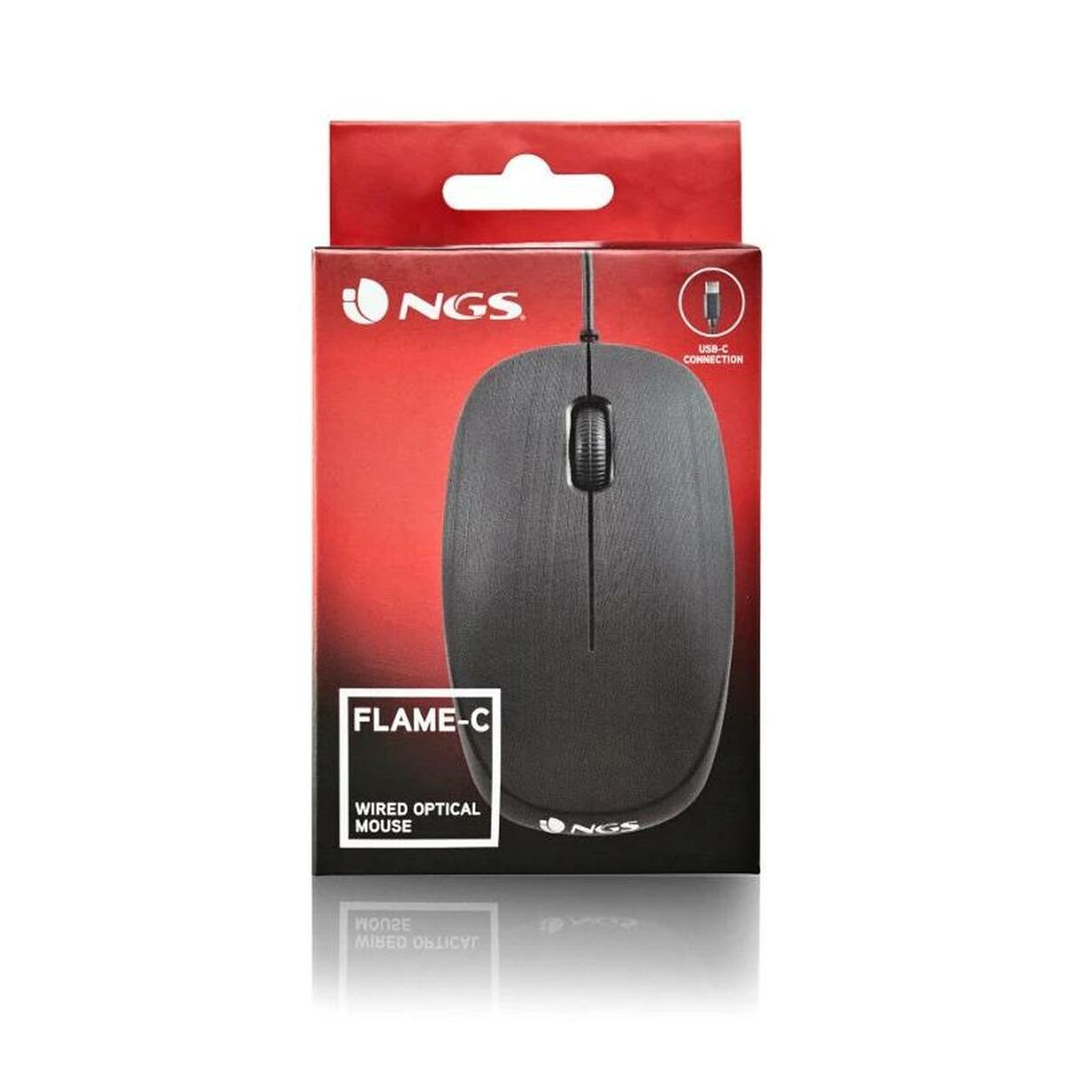 Mouse NGS Flame-C Black 1000 dpi