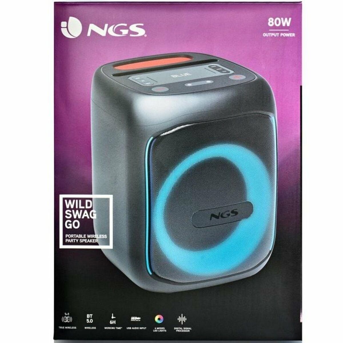 Portable Bluetooth Speakers NGS Wild Swag Go Black