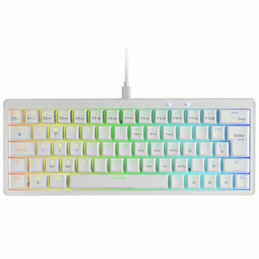 Gaming Keyboard Mars Gaming MKMINIPROWBES White Spanish Qwerty