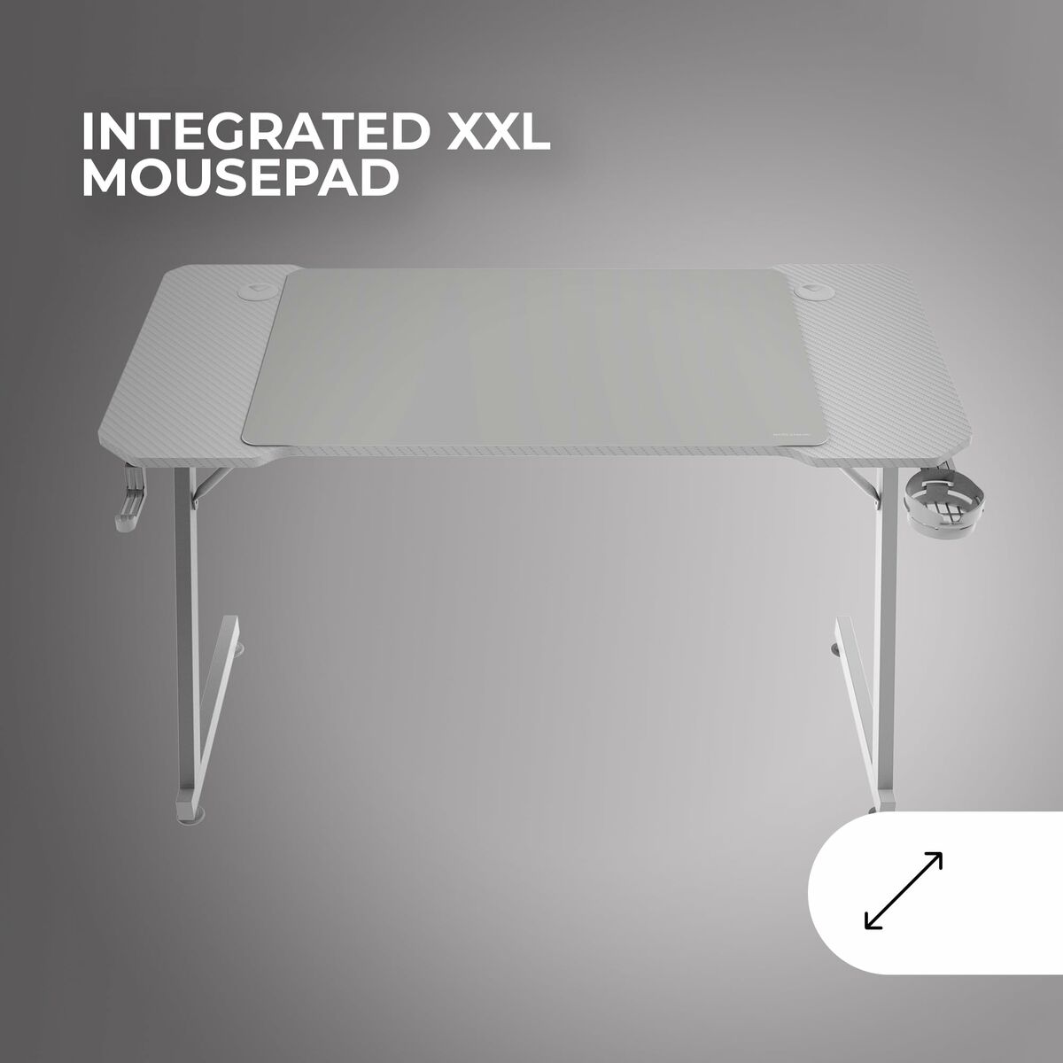 Desk Gaming Mars Gaming ERGO White 140 x 60 cm