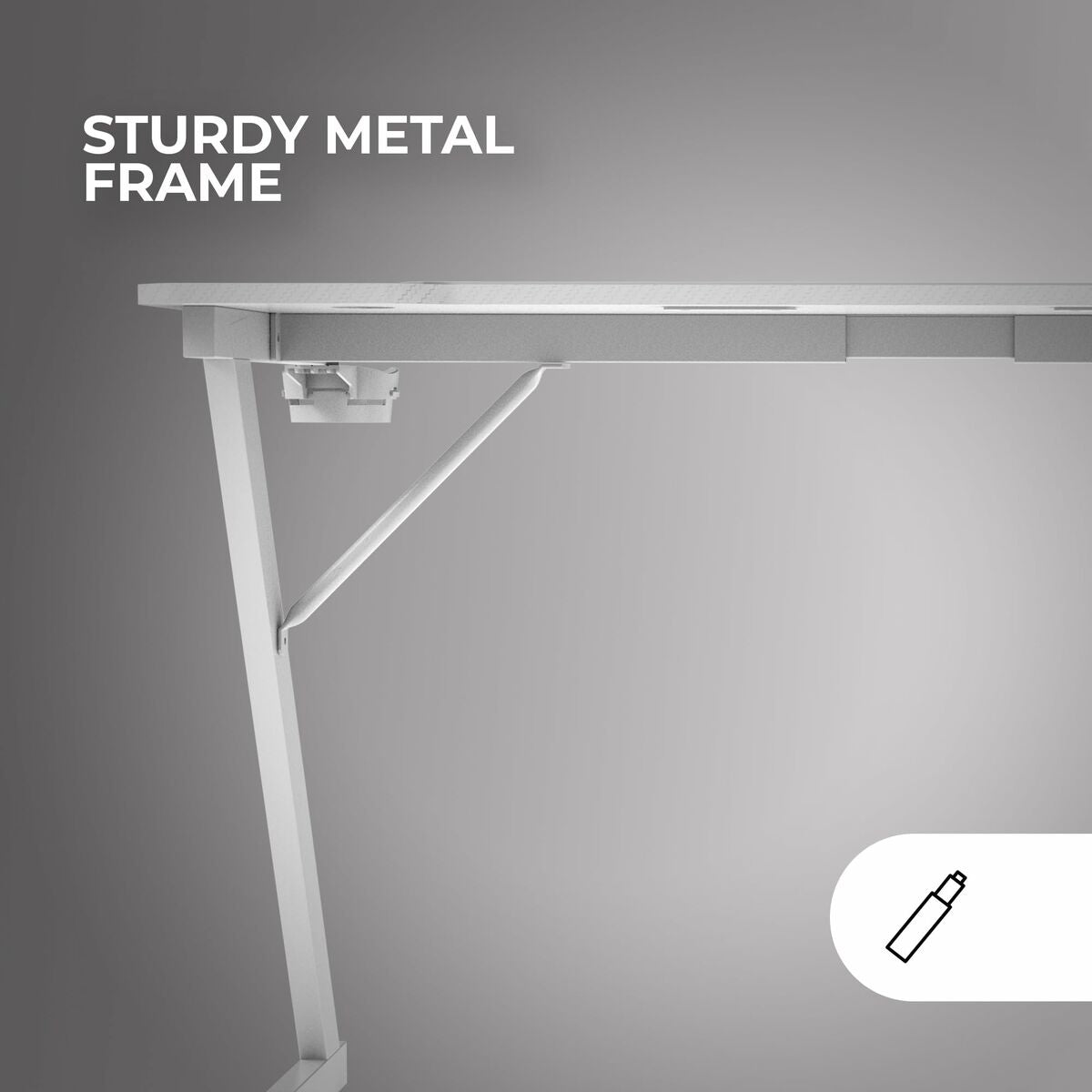 Desk Gaming Mars Gaming ERGO White 140 x 60 cm