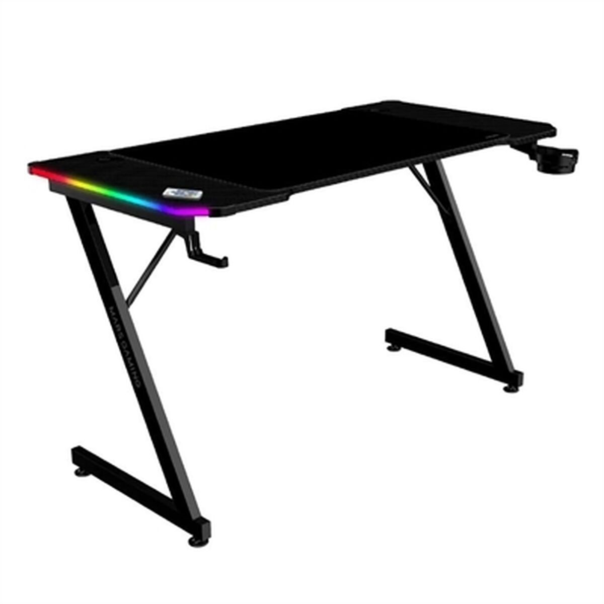 Desk Gaming Mars Gaming ESCRITORIO ERGO RGB Black 120 x 60 cm