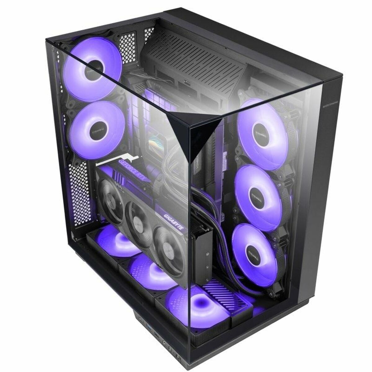 ATX Semi-tower Box Mars Gaming MC3GF Black