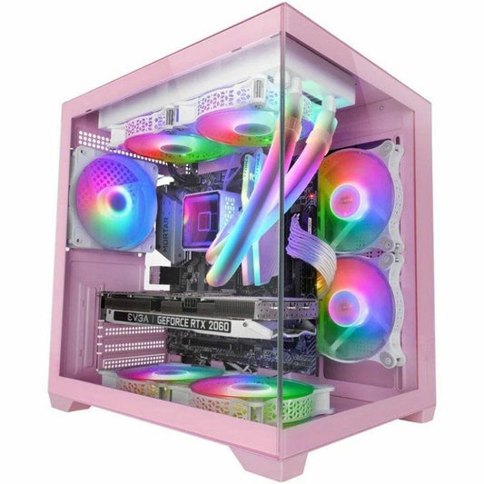 ATX Mini-tower Box Case Mars Gaming MCVIEW2P Pink