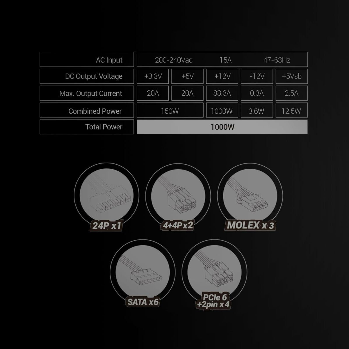 Power supply Mars Gaming MPB1000SI ATX 1000 W 80 Plus Gold