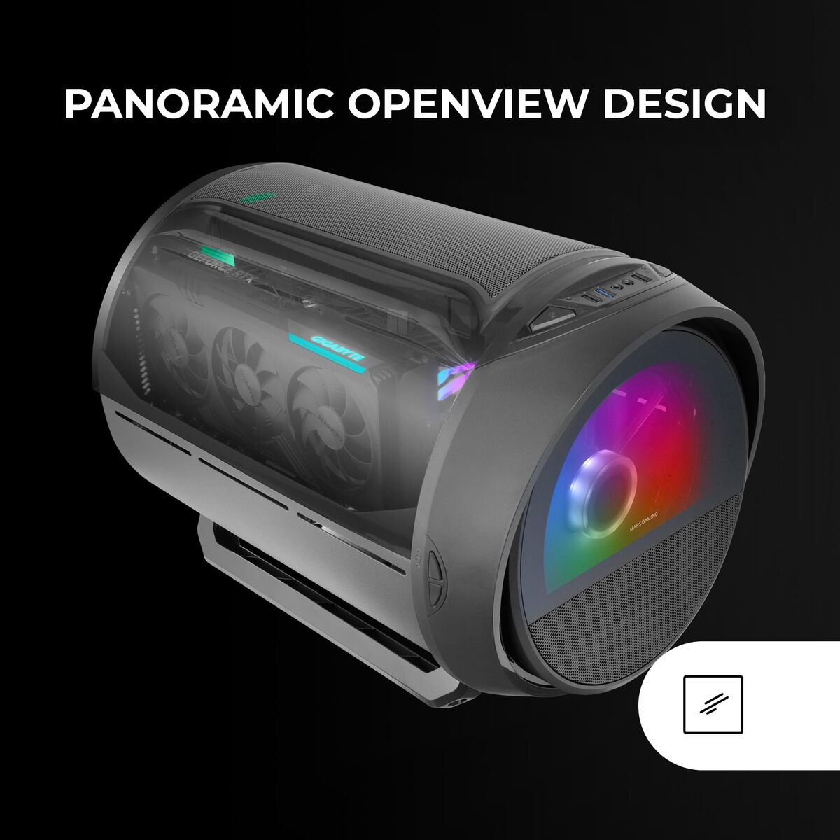 ATX Semi-tower Box Mars Gaming MCCYLON Black