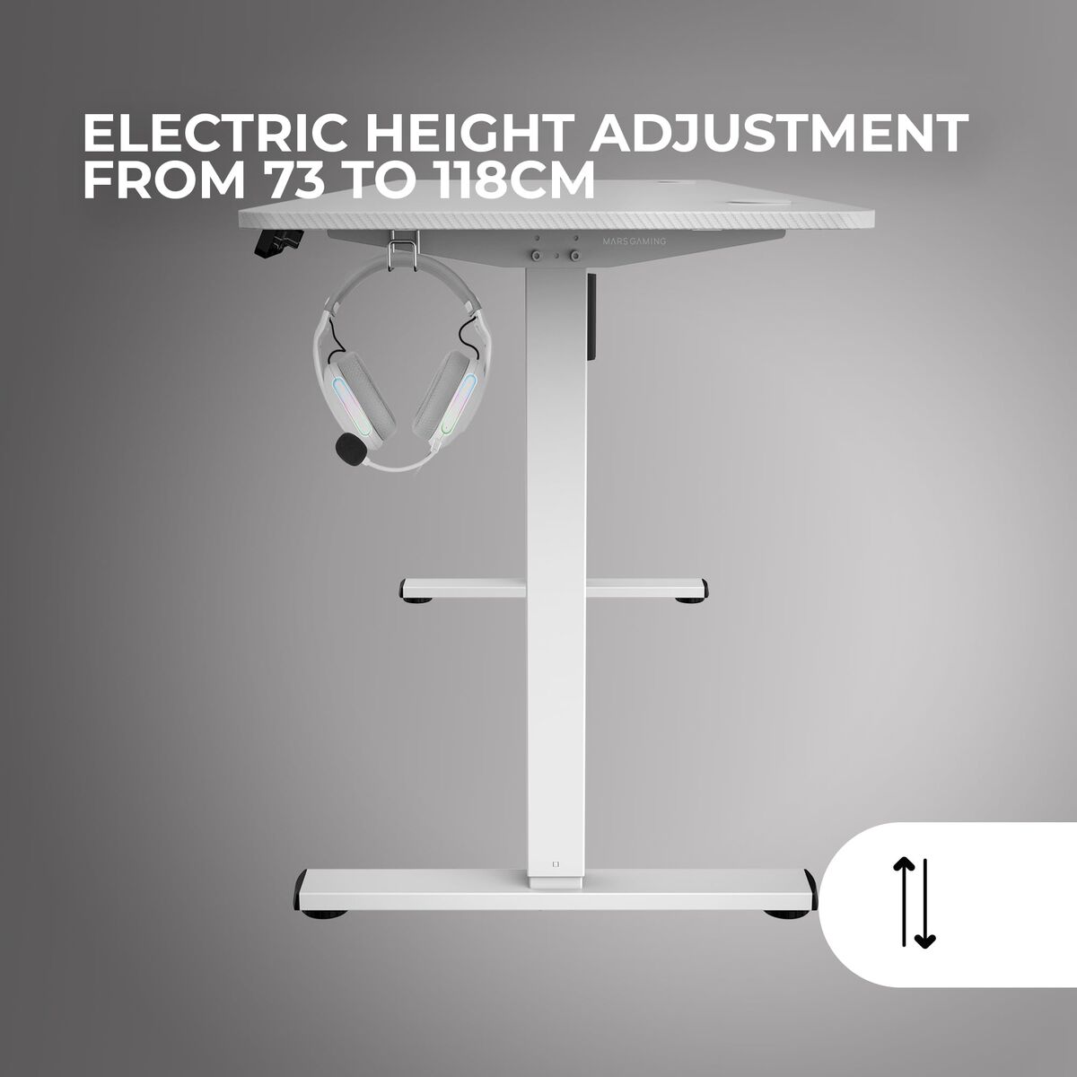 Desk Mars Gaming MGDERGOPRO160W White 160 x 60 cm