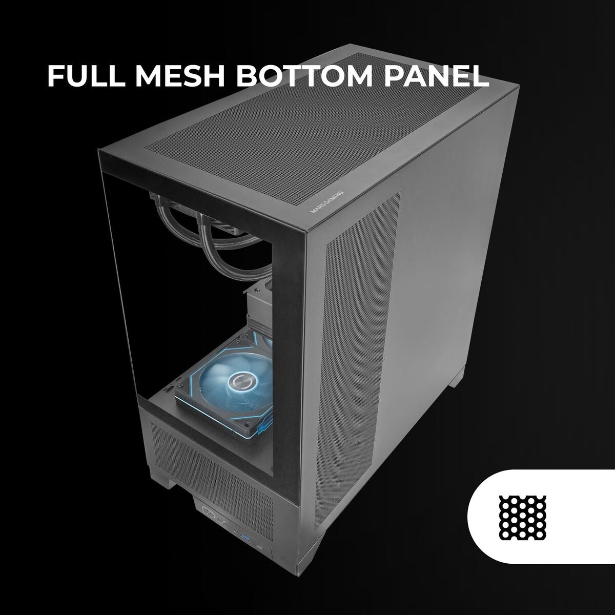ATX Semi-tower Box Mars Gaming MCLCDX Black