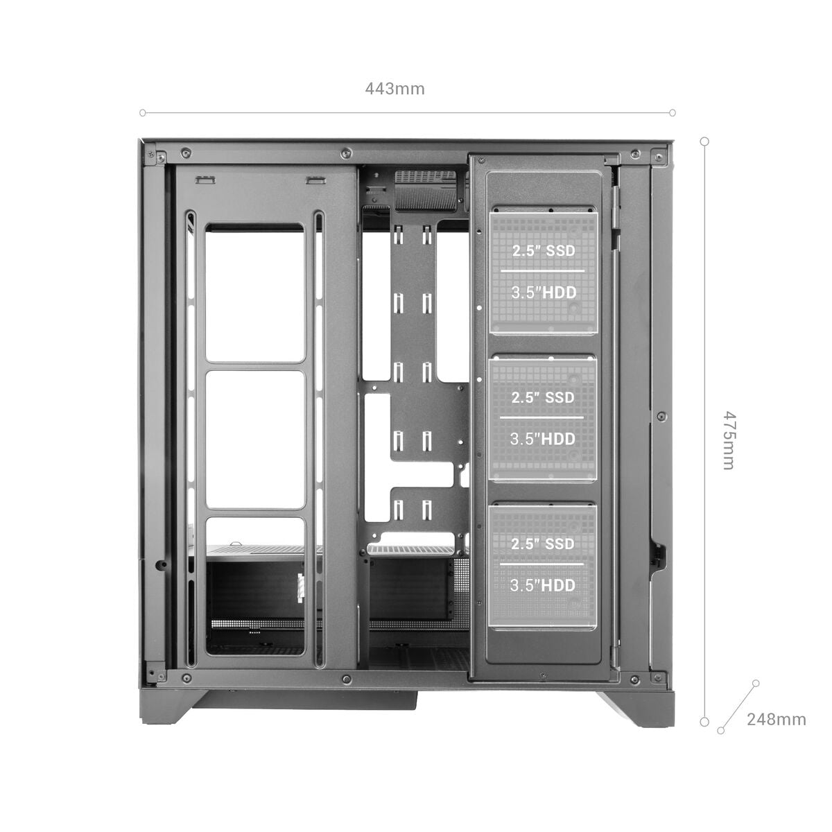 ATX Semi-tower Box Mars Gaming MCLCDXW White