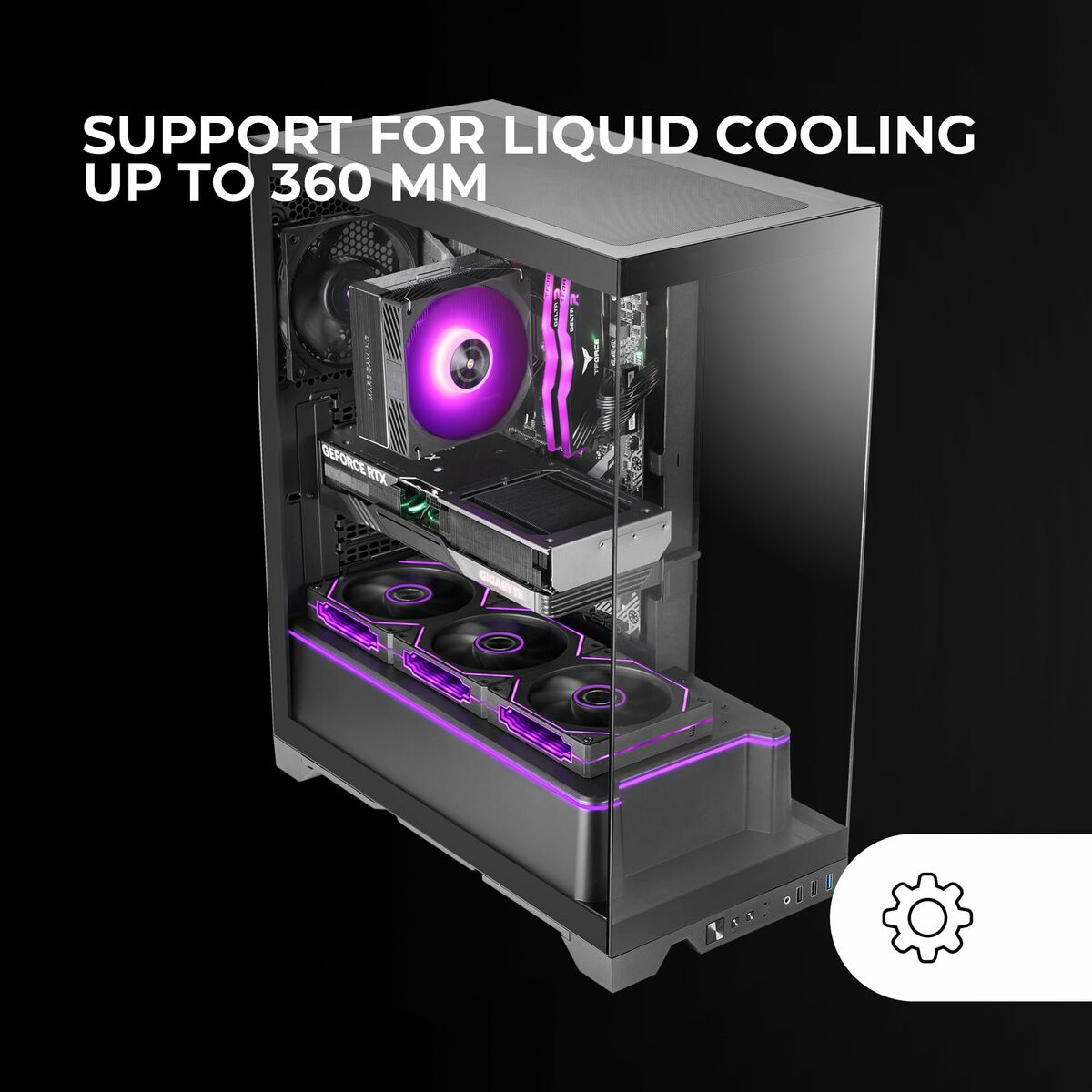 ATX Semi-tower Box Mars Gaming MCPRISMA Black