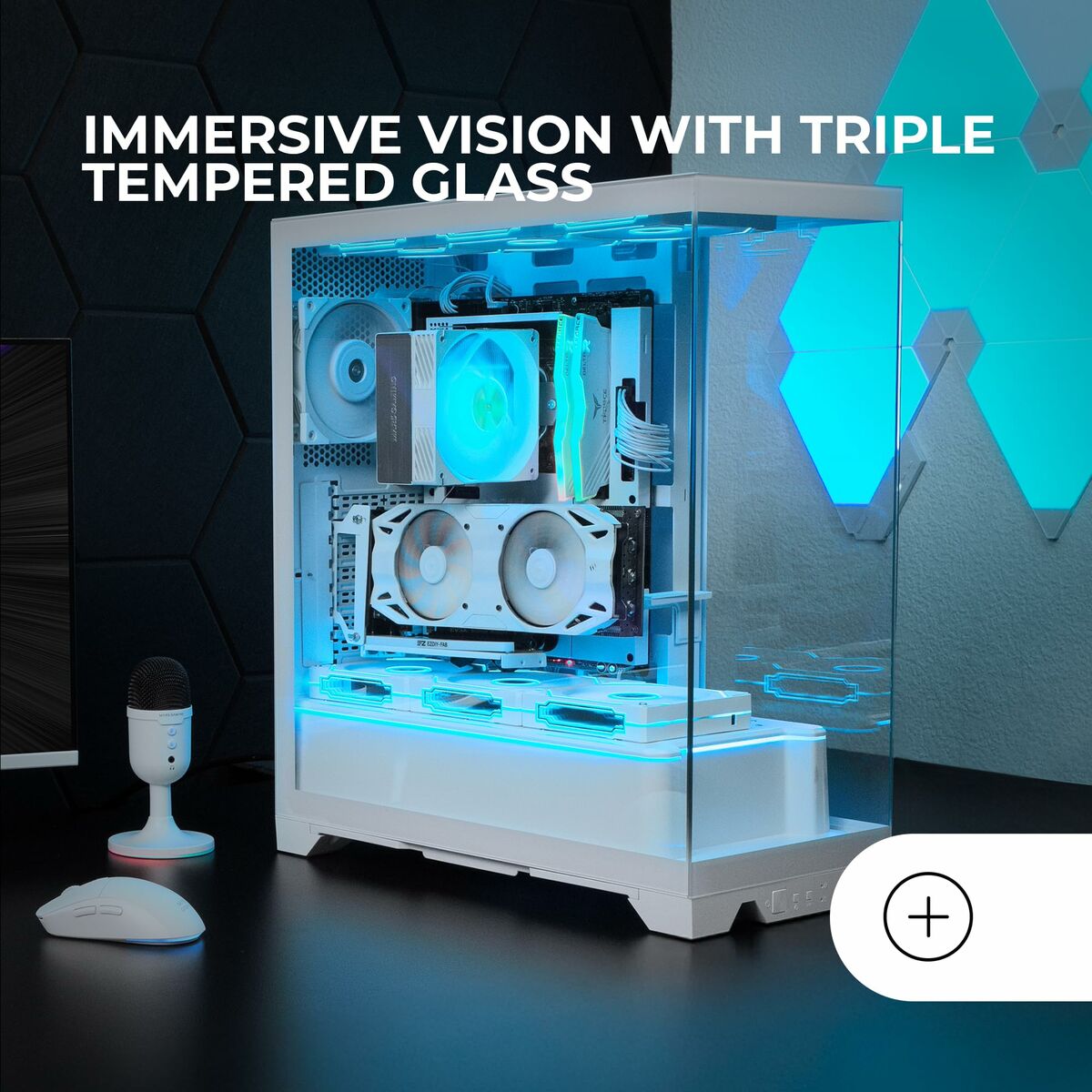 ATX Semi-tower Box Mars Gaming MCPRISMAW White