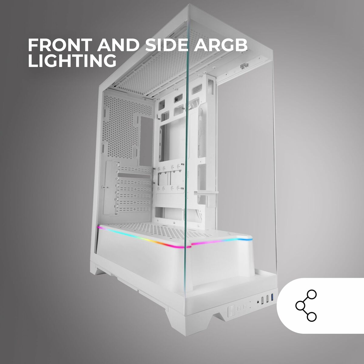 ATX Semi-tower Box Mars Gaming MCPRISMAW White