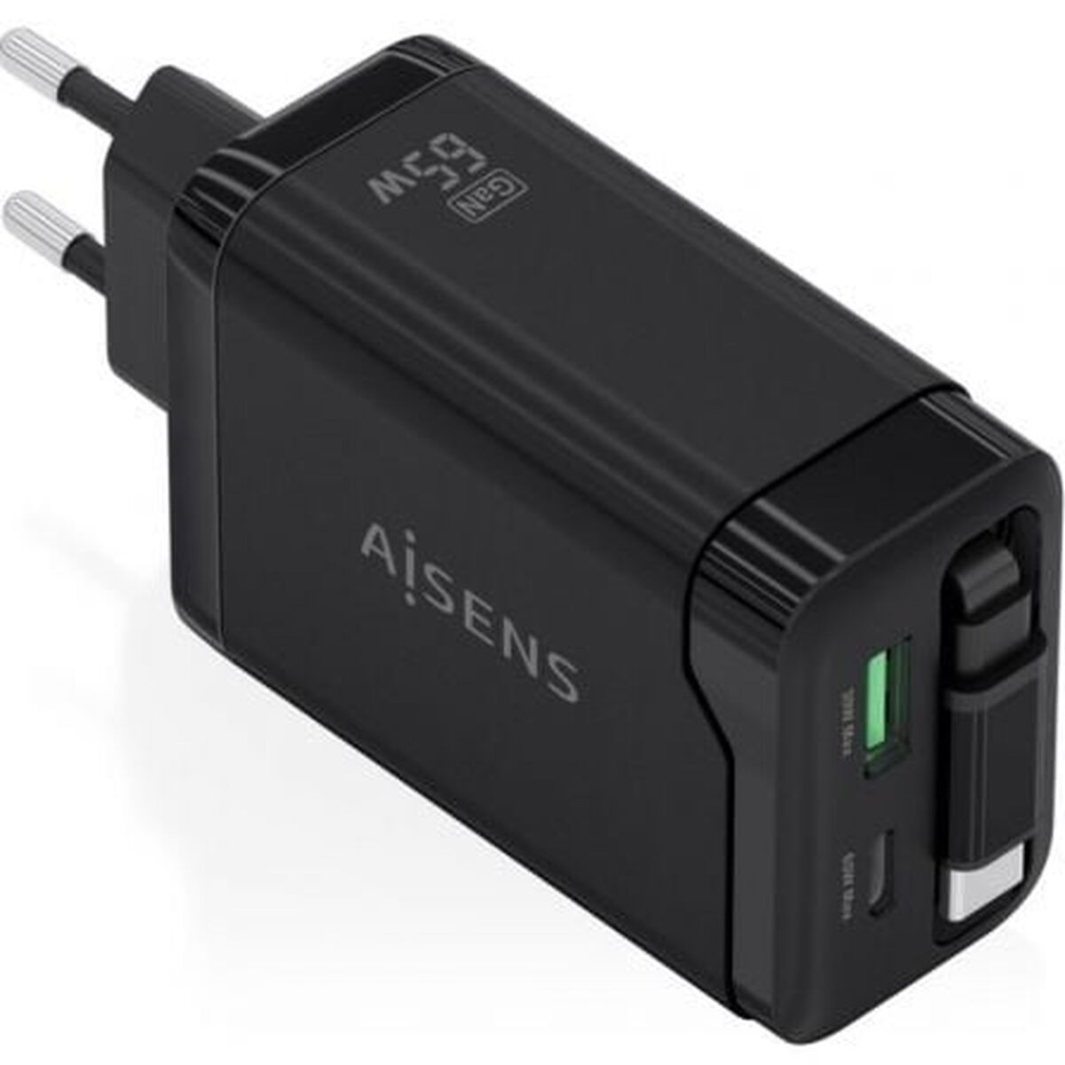 Wall Charger Aisens ASCH-65W3P071-BK 65 W Black