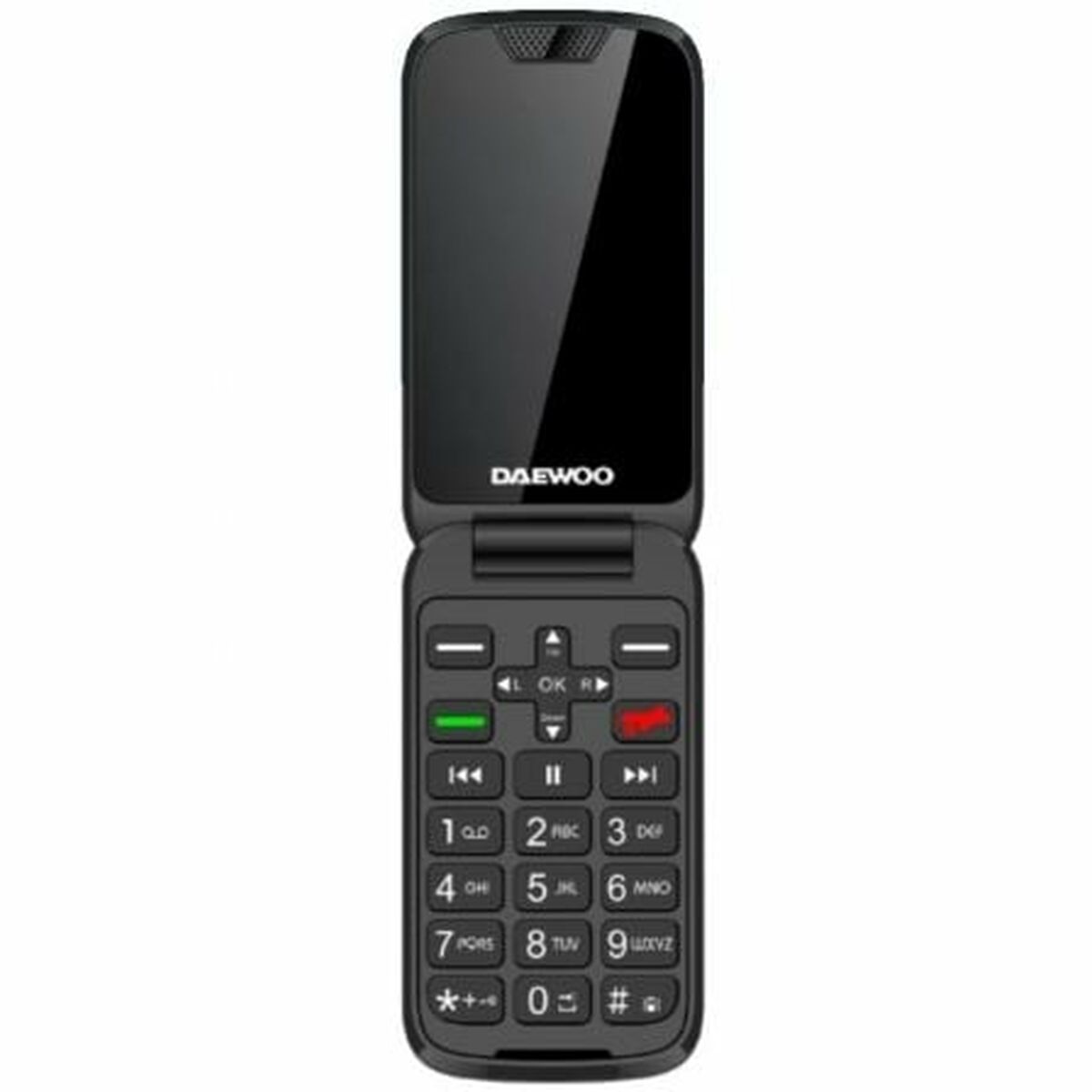 Mobile telephone for older adults Daewoo DW8005 Black 32 MB Single Core 2,4” QVGA