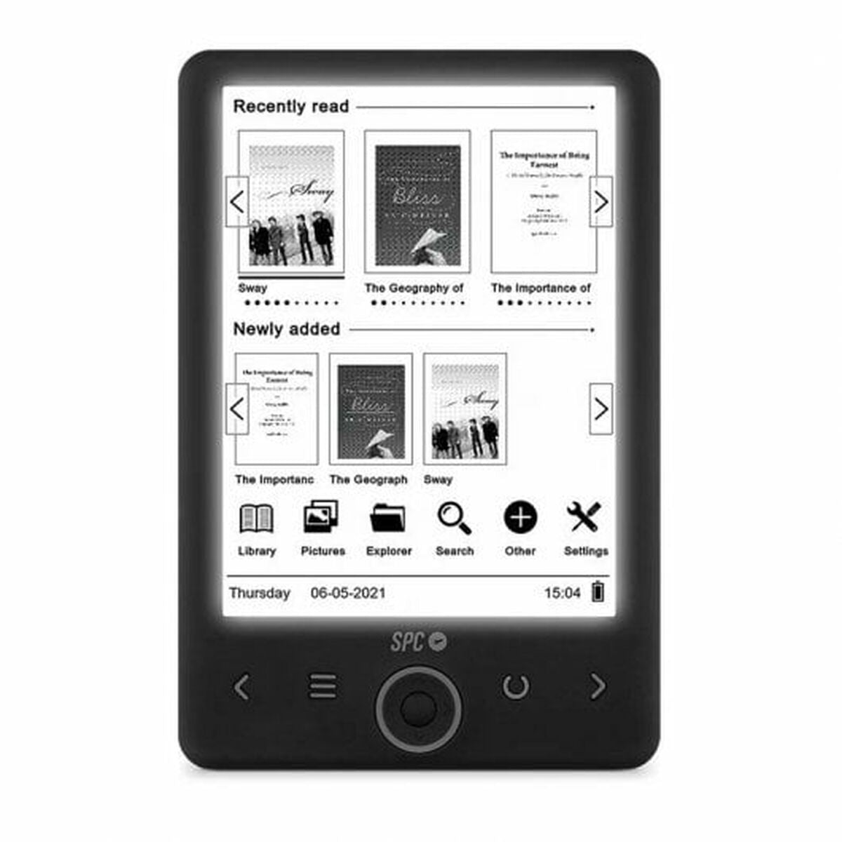 EBook SPC Dickens Light 2 Black 128 GB 6"