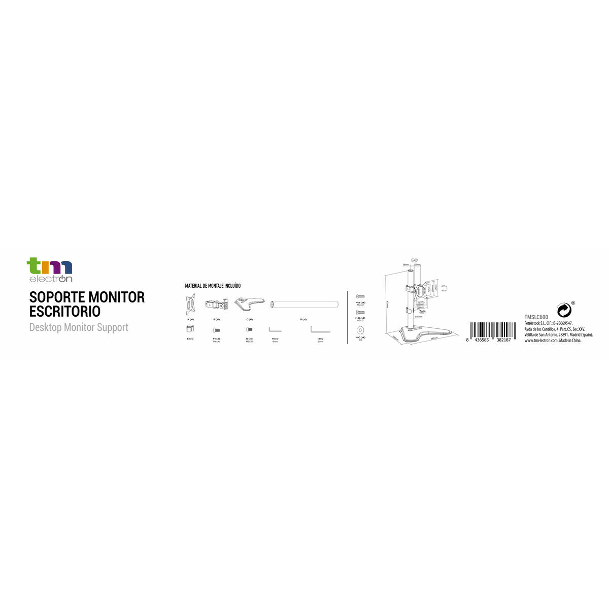 Adjustable support TM Electron Monitor 17"-32"