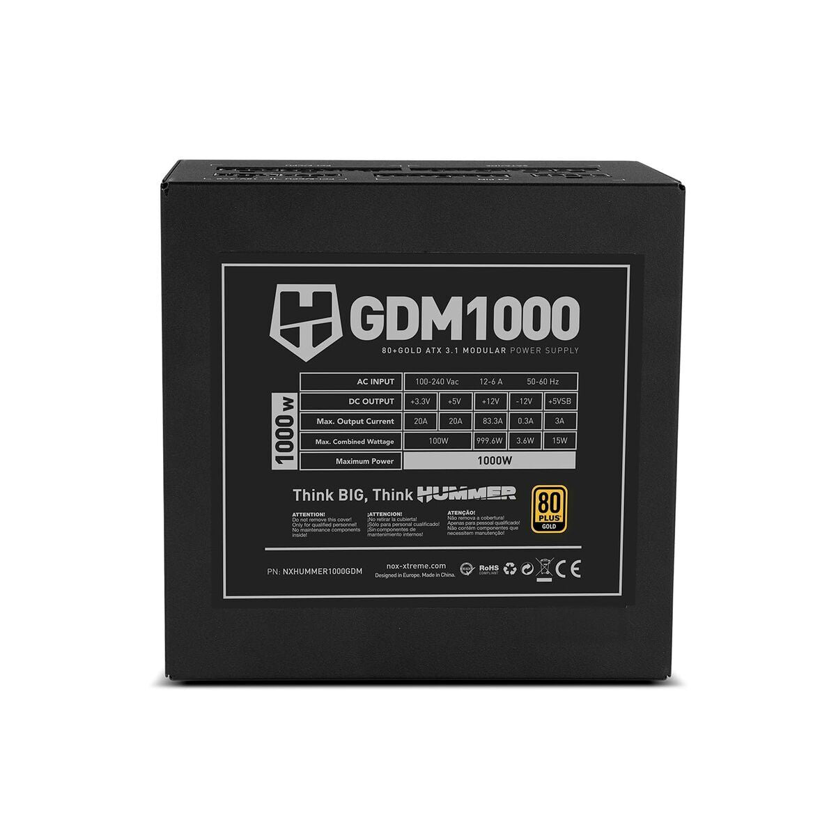 Power supply Nox-Xtreme NXHUMMER1000GDM ATX 1000 W 80 Plus Gold