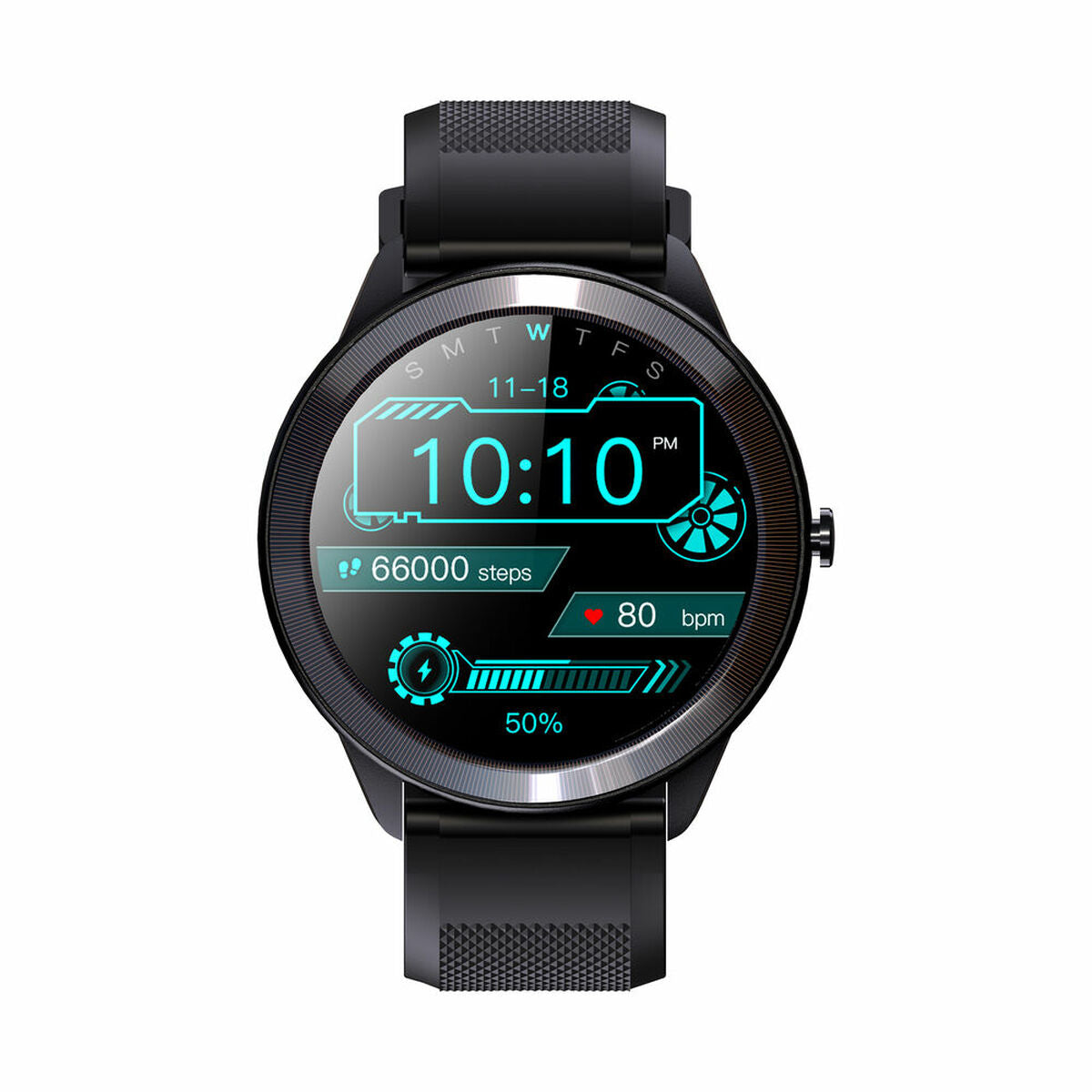 Smartwatch LEOTEC Wave Black IPS 200 mAh Bluetooth 5.0 1,28"