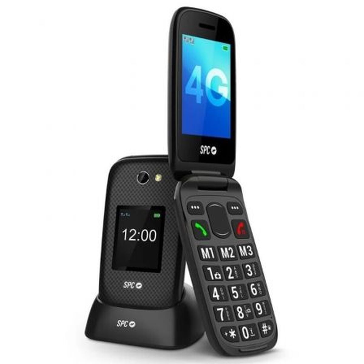 Mobile telephone for older adults SPC 2337N Black 128 GB 2,8"
