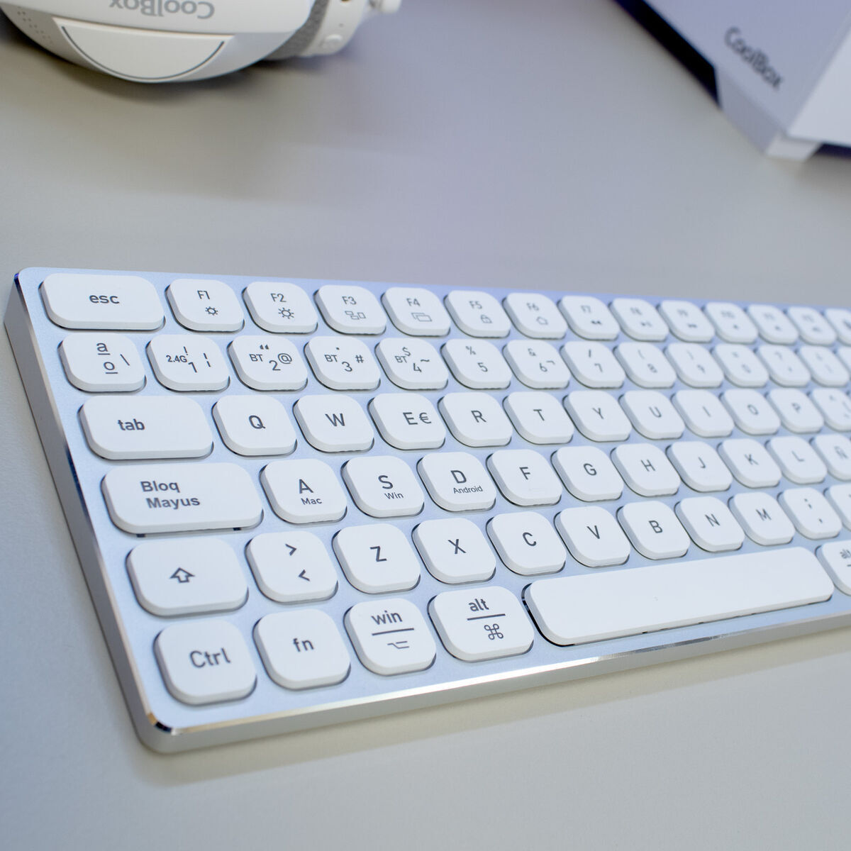 Keyboard and Mouse CoolBox COO-TEW02-BKW White