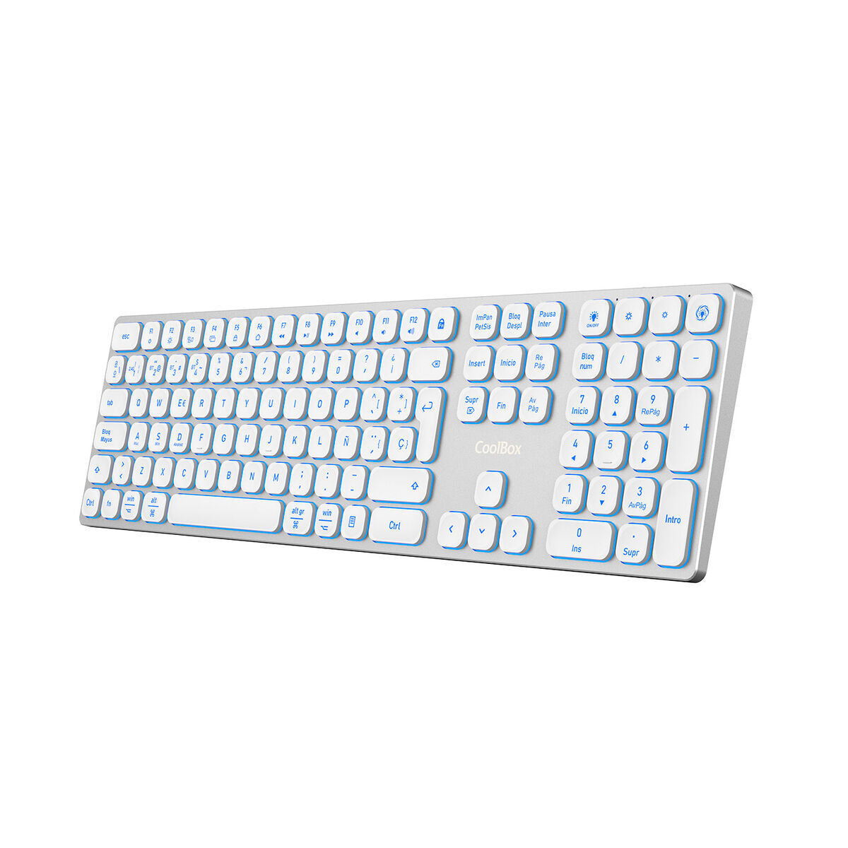 Keyboard and Mouse CoolBox COO-TEW02-BKW White