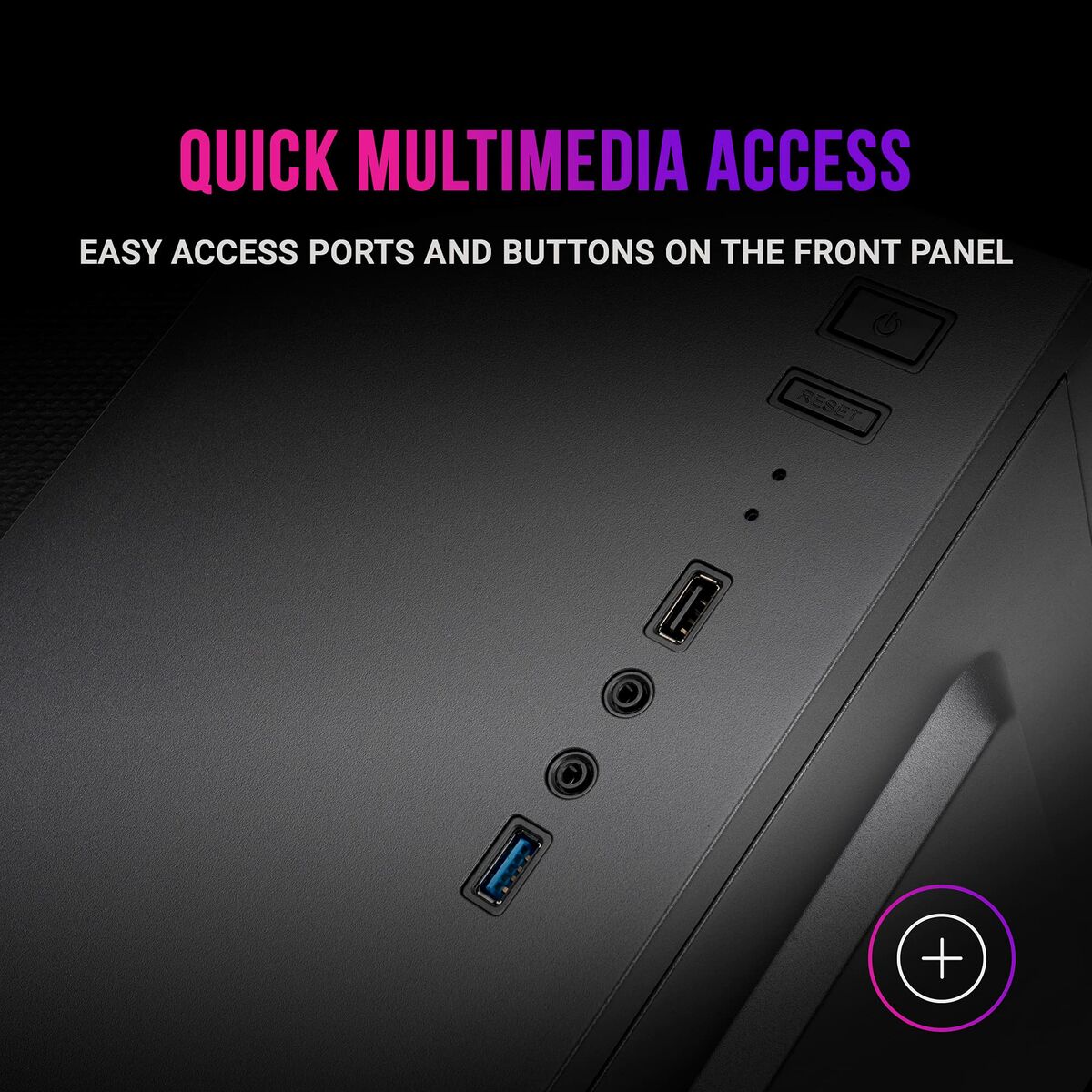 ATX Semi-tower Box Mars Gaming MC100 Black