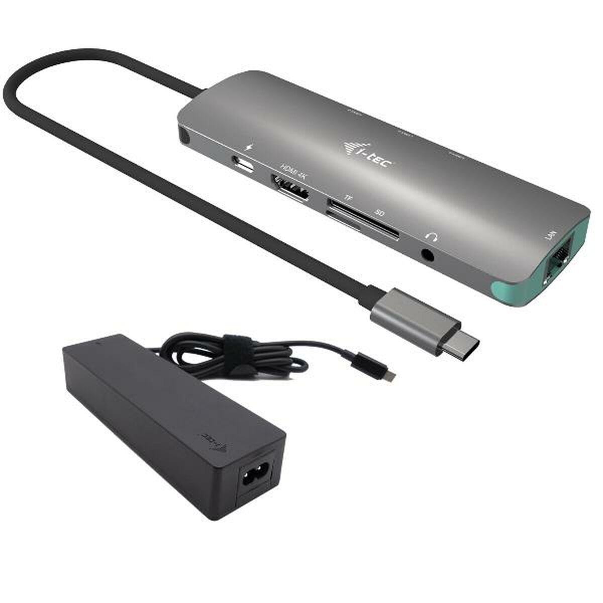 USB Hub i-Tec C31NANOLANPD100 Aluminium