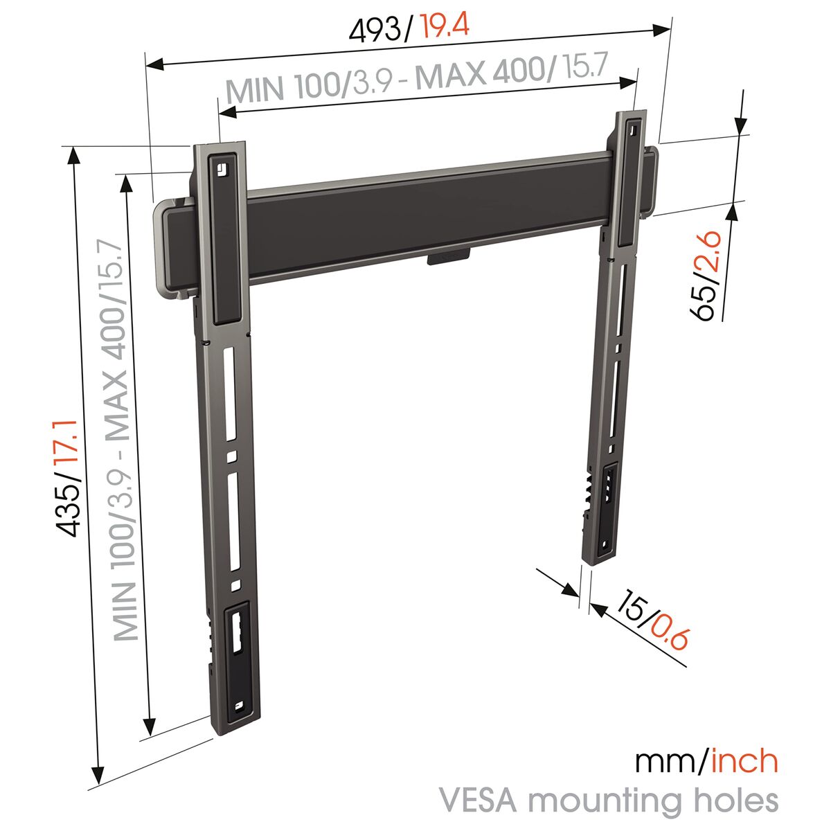 TV Mount Vogel's TVM5405 NEGRO 32" 50 kg