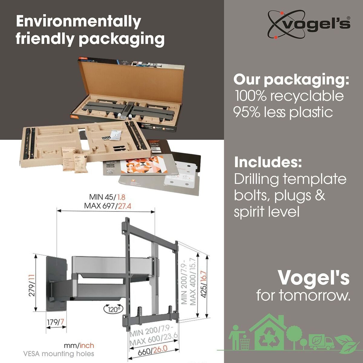 TV Mount Vogel's TVM5855 NEGRO 55" 100"