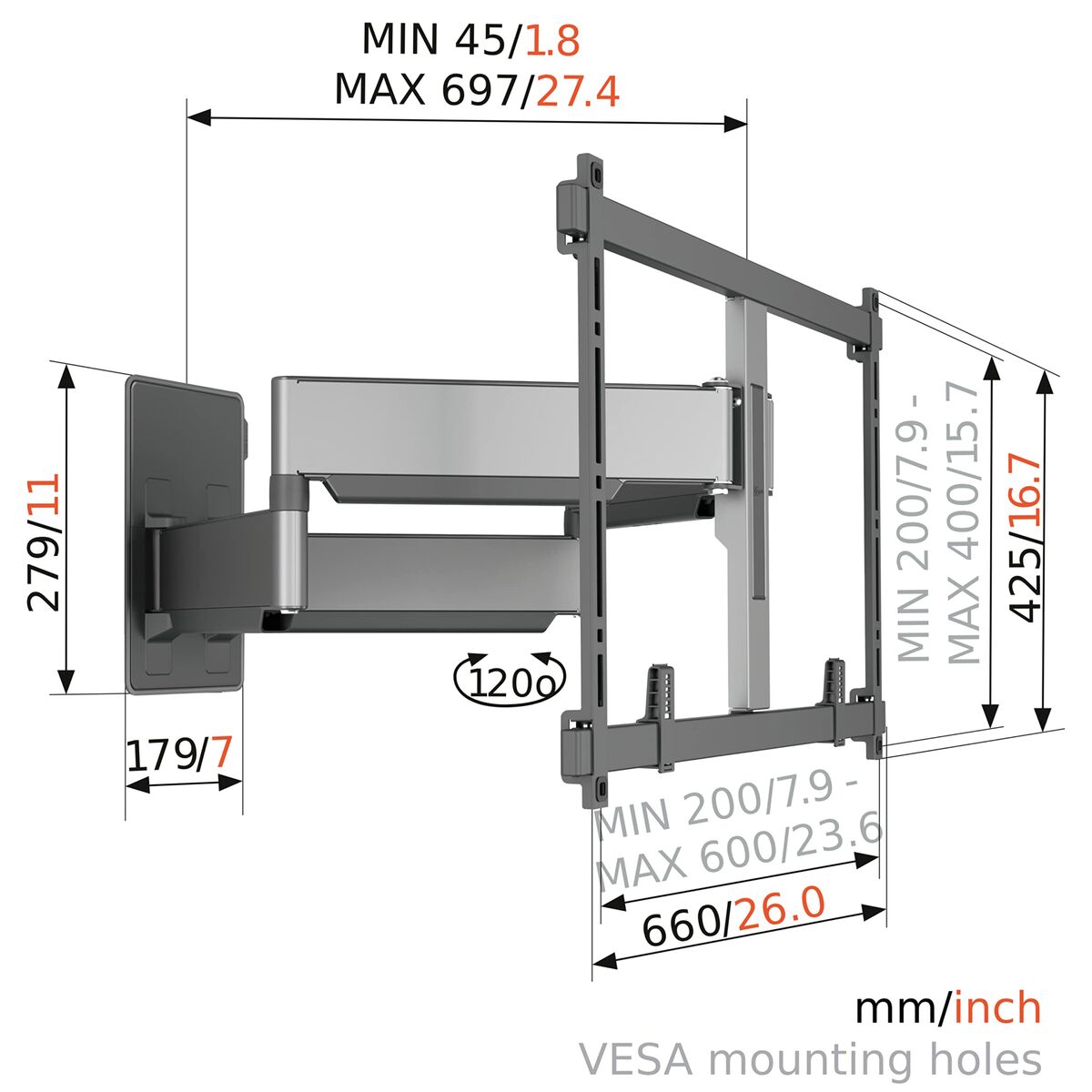 TV Mount Vogel's TVM5855 NEGRO 55" 100"