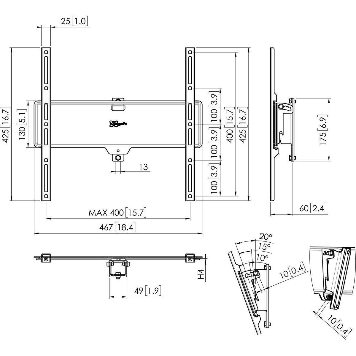Screen Table Support Vogel's 7230500 32" 25 kg